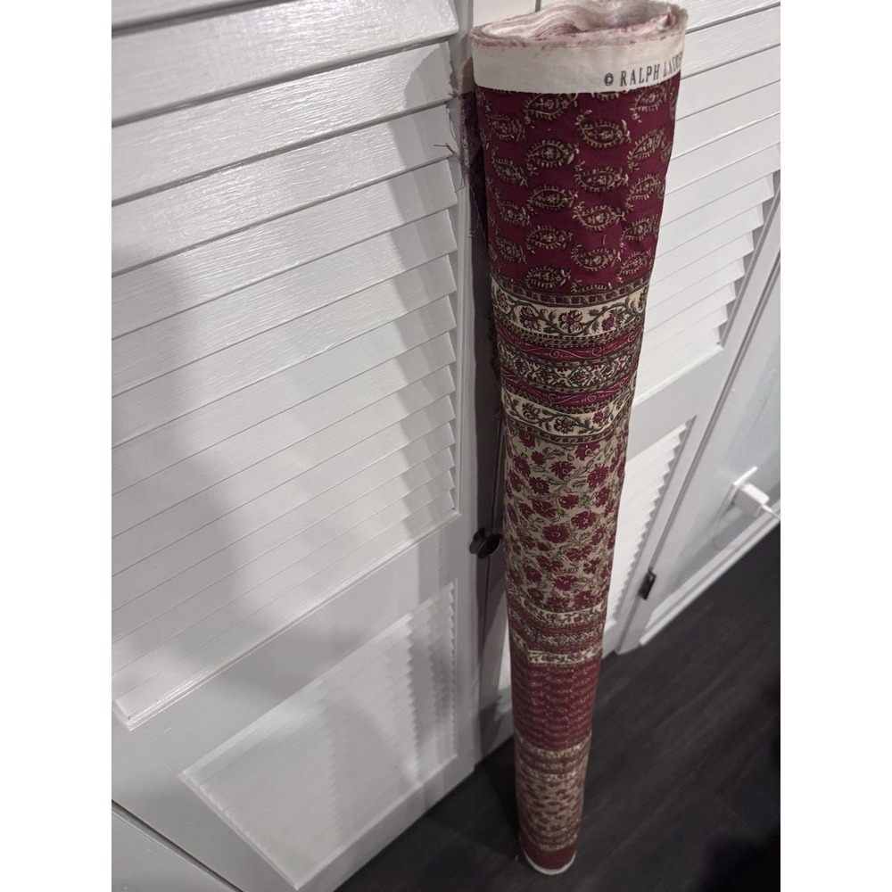 Ralph Lauren Vintage Upholstery Fabric 9+ Yards Discontinued NEW NOS 55"Wide Red - Picture 16 of 16